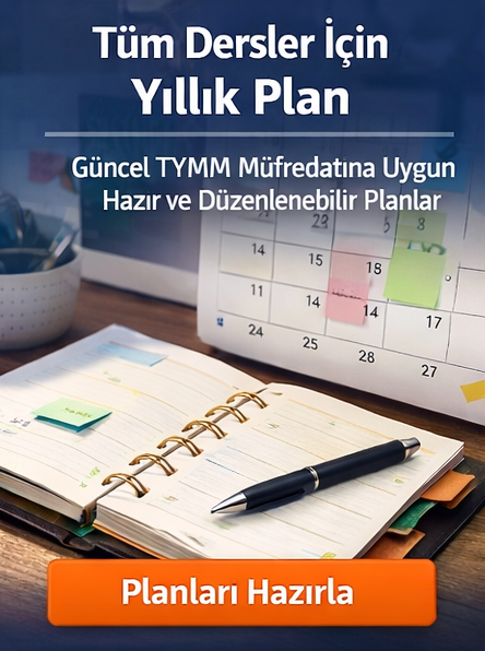 Tüm Dersler İçin Yıllık Plan